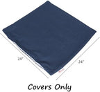 Outdoor/Indoor Sunbrella Throw Pillows Square Set of 2 Pieces 24 inch x 24 inch Cast Harbor - Cover Only, Insert Not Included - Image 5
