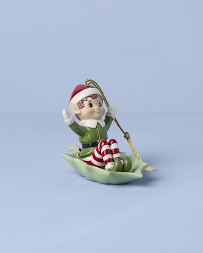 Lenox 898570 Christmas Elf Sleigh Ride Ornament - Image 2
