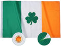 SYII Ireland Shamrock Flag 5x8 Ft Outdoor, Embroidered Irish Shamrock Flags with 2 Brass Grommets, Heavy Duty 210D Polyester Vivid Color for St Patrick's Day Decor by SYII