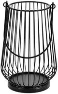 LUGBAR Black Metal Wire Candleholder Lantern, Medium, 12 Inch by Unknown
