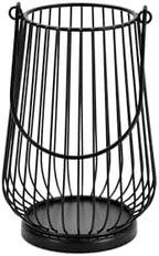 LUGBAR Black Metal Wire Candleholder Lantern, Medium, 12 Inch by Unknown