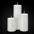 Shihanee 120 Pcs Pillar Candles and Glass Cylinder Vases Clear Cylinder Holders for Slim Pillar Candles Table Decoration (White) - Image 3