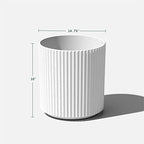Veradek Demi Series Round Planter for Porch, Patio, Backyard | Durable Plastic-Concrete Material | Modern Décor for Tall Plants, Flowers - Image 3