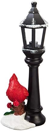 Cypress Home Beautiful Christmas Cardinal Street Lamp LED Table Top Décor - 4 x 3 x 10 Inches Indoor/Outdoor Decoration for Homes, Yards and Gardens - Image 3