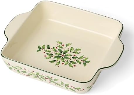 Lenox Holiday Christmas Stoneware Square Baking Dish by Lenox