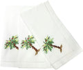 Embroidered Cloth Napkin Palm Tree Cotton Napkins Set of 6, 20x20 Hemstitch Table Napkins Machine Washable, Daily & Christmas, Great Present Ideas by Unknown
