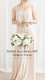 Ling's moment Artificial Wedding Flowers Combo, White & Sage, Deluxe - Image 6