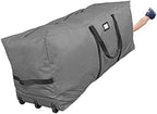 ProPik Christmas Rolling Tree Storage Bag 9 Ft. | Extra Large Heavy Duty Holiday Storage Container | 28" x16.5"x 60" | 3 Wheels & Handles Fits Up to 9 Foot Tall Disassembled Trees 600D Oxford (Gray) - Image 5