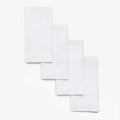 Solino Home 100% Pure Linen Napkins White Hemstitch, 20 x 20 in, Set of 4 by SolinoHome