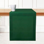 Classic Linen™ by D'Moksha, Forest Green Table Runner 108 Inches Long, 100% Pure Linen, 14 x 108 Inch Table Runner for Dresser, Dining- Fall, Weddings, Outdoor Hosting by DMokshaHomes