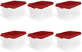 Holiday Storage Bins Clear 72Qt Stackable 6-Pack by Unknown