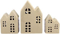 Santa Barbara Design Studio Christmas Village - 3-Piece Ceramic House Holiday Décor Set, Medium, Tan by SantaBarbaraDesignStudio
