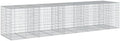 vidaXL Gabion Basket with Cover 177.2"x39.4"x39.4" Galvanized Iron by vidaXL