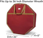 Covermates Deluxe Wreath Storage Bag, 36" Diameter x 8" H, Red - Image 3
