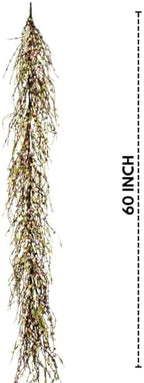 60" Pip Berry Garland - Artificial Spring and Summer Decorative Garland with Pink Purple Green Cream Berries, Perfect for Front Door, Mantel, Centerpiece and Table Display Seasonal Décor - Image 5