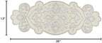 Hand Beaded Silver Ivory Glitz Runner 13x36 Wedding Décor - Image 7
