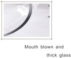 8" Wide Glass Hurricane Candle Holders with Handmade Sturdy Glass Sleeves and Distressed Brown Wood Base for Pillar Candle & Plants, Industrial, Farmhouse, Display Cloche Bell Jars, Table Centerpiece - Image 3