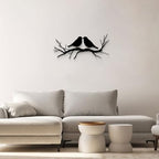 GlintHome Black Metal Wall Art Bird on Tree Branch Silhouette Bird Art Decor for Living Room Garden Bedroom Office Home Wall Decor - Image 4