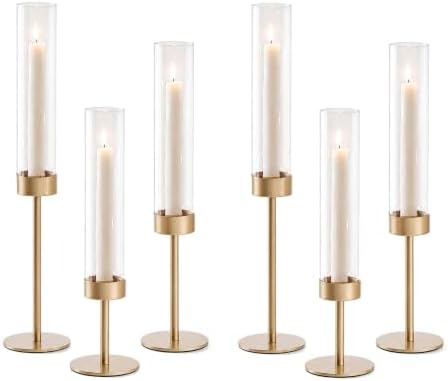 POKINE Gold Candle Holders Set of 6 for Taper Candle Holders by Unknown