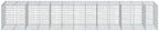 vidaXL Gabion Basket with Cover 255.9"x39.4"x39.4" Galvanized Iron - Image 5