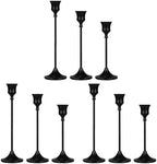 Candlestick Holders Black, 9 Packs Taper Candle Holder for Candlesticks, Candle Sticks Holder Decor for Home Decor by Showin