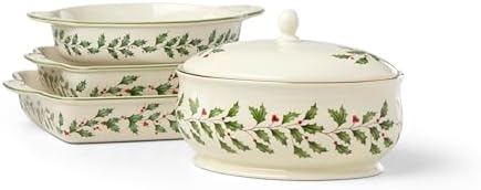 Lenox Holiday Ivory Porcelain Christmas Candy Jar with Lid - Image 2