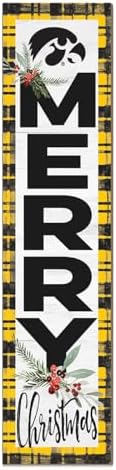 KH Sports Fan Iowa Hawkeyes Holiday Porch Leaner, 11x46 Inches, Hawkeyes Outdoor Christmas Sign; Display Some Holiday Cheer with This Iowa Hawkeyes Christmas Sign by BostonCollegeEagles