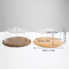10.2''Glass Dessert Dome with Base, 11.8" Decorative Cake Tray - Image 7