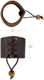 Hide & Groom, Set of 4 Napkin Ring Holders for Wedding Ceremonies, Dinner Parties, Adornment for Table Settings, Full Grain Leather, Handmade, Bourbon Brown - Image 6