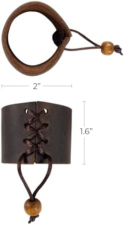 Hide & Groom, Set of 4 Napkin Ring Holders for Wedding Ceremonies, Dinner Parties, Adornment for Table Settings, Full Grain Leather, Handmade, Bourbon Brown - Image 6