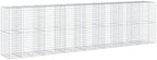 vidaXL Gabion Basket with Cover 295.3"x39.4"x78.7" Galvanized Iron - Image 7