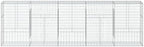 vidaXL Gabion Basket with Cover 196.9"x19.7"x59.1" Galvanized Iron - Image 5