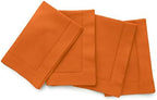 Solino Home Cotton Linen Napkins Pumpkin Hemstitch, 20 x 20 in, Set of 4 by SolinoHome