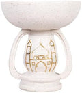 Mosque Sculpture Resin Ornaments, White with Gold Pattern, Decorative Ornaments by Unknown