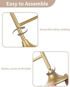 NUPTIO Taper Candle Holders for Candlestick: Gold Weeding Centerpieces - Image 2