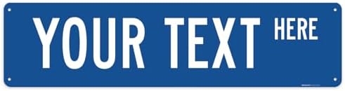 Custom Street Sign, Personalized Street Sign, Customizable Novelty Road Blue Background Sign, 24x6 Inches, ACM, Fade Resistant, Made in USA by Sigo Signs by SigoSigns