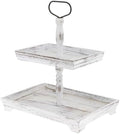 Tiered Tray Wooden Dessert Plate Serving Tray Display Stand Fruit Snack Holder Layered Wood Suitable for Dinning Room Gift Home Parties, Rectangle by MYCENSE