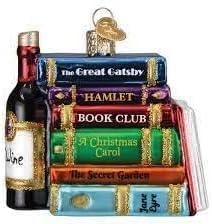 Old World Christmas Book Club Glass Blown Ornament for Christmas Tree, Handcrafted Holiday Decoration by Old+World+Christmas