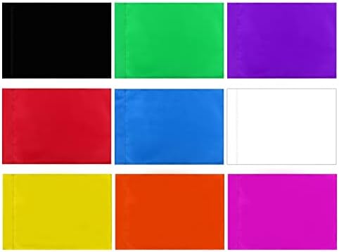 9 Pack Pure Solid Color Set Garden Flag - DIY Double-Sided by Kind+Girl