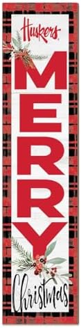 KH Sports Fan Nebraska Cornhuskers Holiday Porch Leaner, 11x46 Inches, Cornhuskers Outdoor Christmas Sign; Display Some Holiday Cheer with This Nebraska Cornhuskers Christmas Sign by CornellBigRed