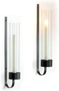 Sziqiqi Black Wall Candle Holders: Metal Candle Sconces for Taper Set of 2 by SZIQIQI