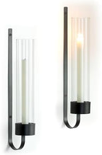 Sziqiqi Black Wall Candle Holders: Metal Candle Sconces for Taper Set of 2 by SZIQIQI