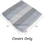 Outdoor/Indoor Sunbrella Throw Pillows Square Set of 2 Pieces 18 inch x 18 inch Direction Dew - Cover Only, Insert Not Included - Image 5