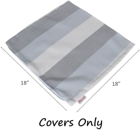Outdoor/Indoor Sunbrella Throw Pillows Square Set of 2 Pieces 18 inch x 18 inch Direction Dew - Cover Only, Insert Not Included - Image 5