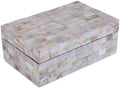 Perilla Home Home Decor Decorative Storage Wooden Box Organizer Tool Stash Card Craft Treasure Trinket Memory Keepsake Jewelry Box for Men and Women, Gifts For All, Mother of Pearl by PerillaHome
