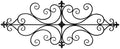 Sintosin Wrought Iron Wall Decor 45 x 18 In, Black by Sintosin