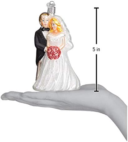 Old World Christmas Bridal Couple Glass Blown Ornament for Christmas Tree, Handcrafted Holiday Decoration, Wedding Collection - Image 5