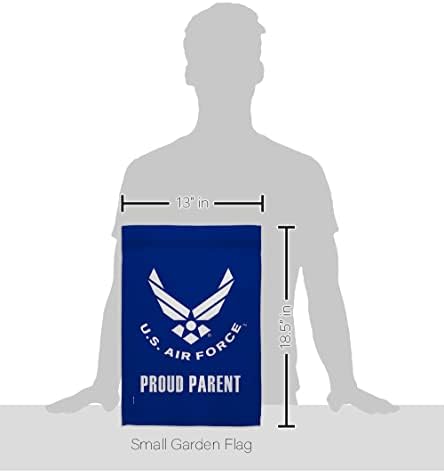 Proud Air Force Parent Garden Flag - Set with Stand Armed Forces USAF United State American Military Veteran Retire Official - House Banner Small Yard Gift Double-Sided Made in USA 13 X 18.5 - Image 2