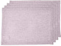 Solino Home 100% Pure Linen Placemats Lavender, Athena 14 x 19 in, Set of 4 by SolinoHome