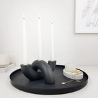 Taper Candle Holder Set - Candle Stick Holders for Dining Room Table, Entryway Table, or Fireplace Mantel - Modern Candelabra Home Decor (Black) - Image 6